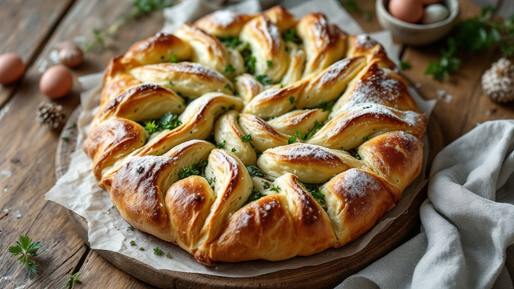 Bunter Gemüseauflauf in Auflaufform, mit buntem Gemüse und goldbrauner Käsekruste, angerichtet auf rustikalem Holztisch