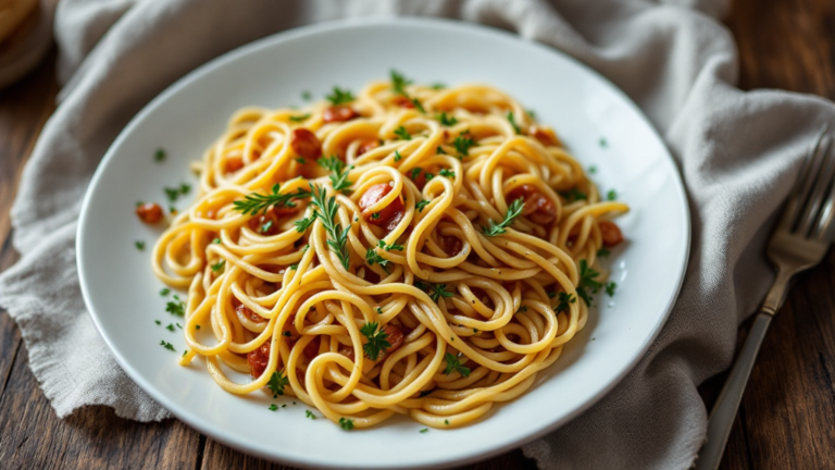 Feuerwerks Hähnchenpfanne bunt angerichtet mit Paprika, Zwiebeln und Kräutern in einer schwarzen Pfanne auf rustikalem Holztisch